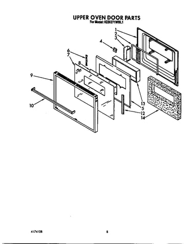 Upper oven door
