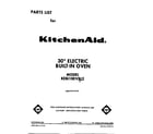KitchenAid KEBI100VBL2 front cover diagram