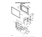 KitchenAid KEMI300WBL1 microwave door and latch diagram
