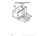 KitchenAid KEMI300WBL1 microwave cabinet and shelf diagram