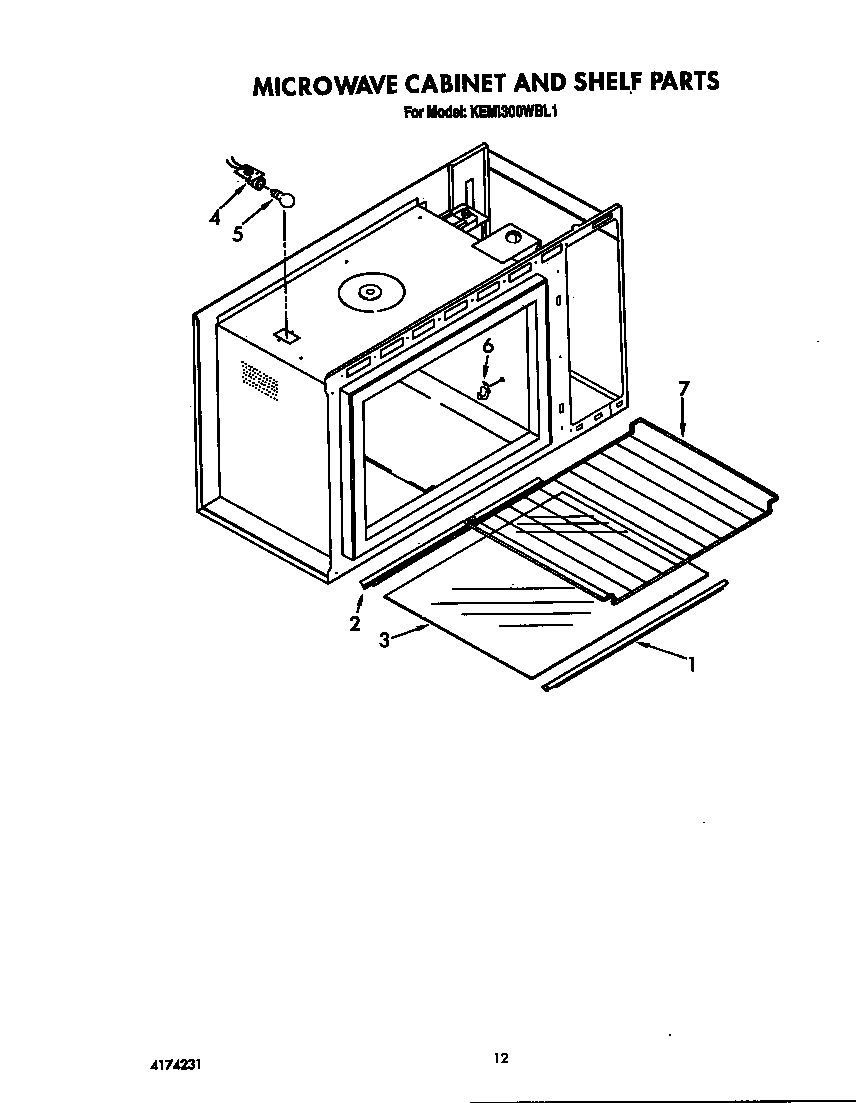 Microwave cabinet and shelf