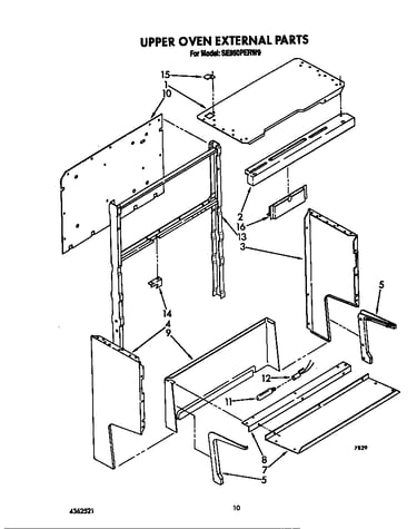 Upper oven externalx