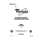 Whirlpool RB700PXS0 front cover diagram