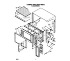 Whirlpool MW8900XS5 cabinet and latch diagram