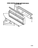 Oven control frame and knob