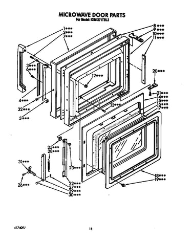 Microwave door