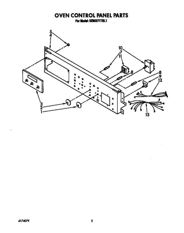 Oven control panel