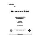 KitchenAid KUDS21MS3 front cover diagram