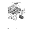 KitchenAid KUDS21MS3 upper rack and track diagram