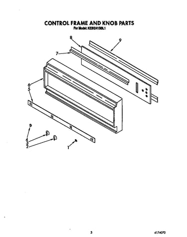 Control frame and knob