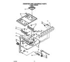 Whirlpool SF3000SRW0 cooktop and manifold diagram