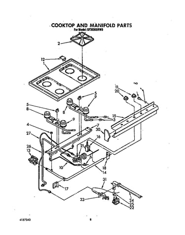 Cooktop and manifold