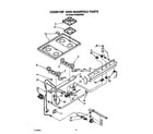 Whirlpool SF335EERW0 cooktop and manifold diagram