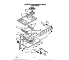 Whirlpool SF5100SRW6 cooktop and manifold diagram
