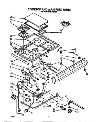 Cooktop and manifold