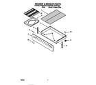 Whirlpool RF366PXGQ0 drawer & broiler diagram