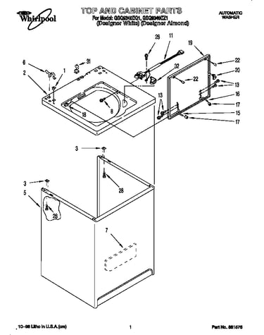 Top and cabinet