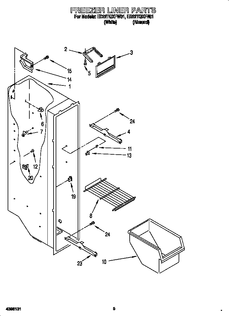Freezer liner