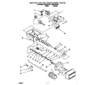 Whirlpool ED22TQXFN01 motor and ice container diagram