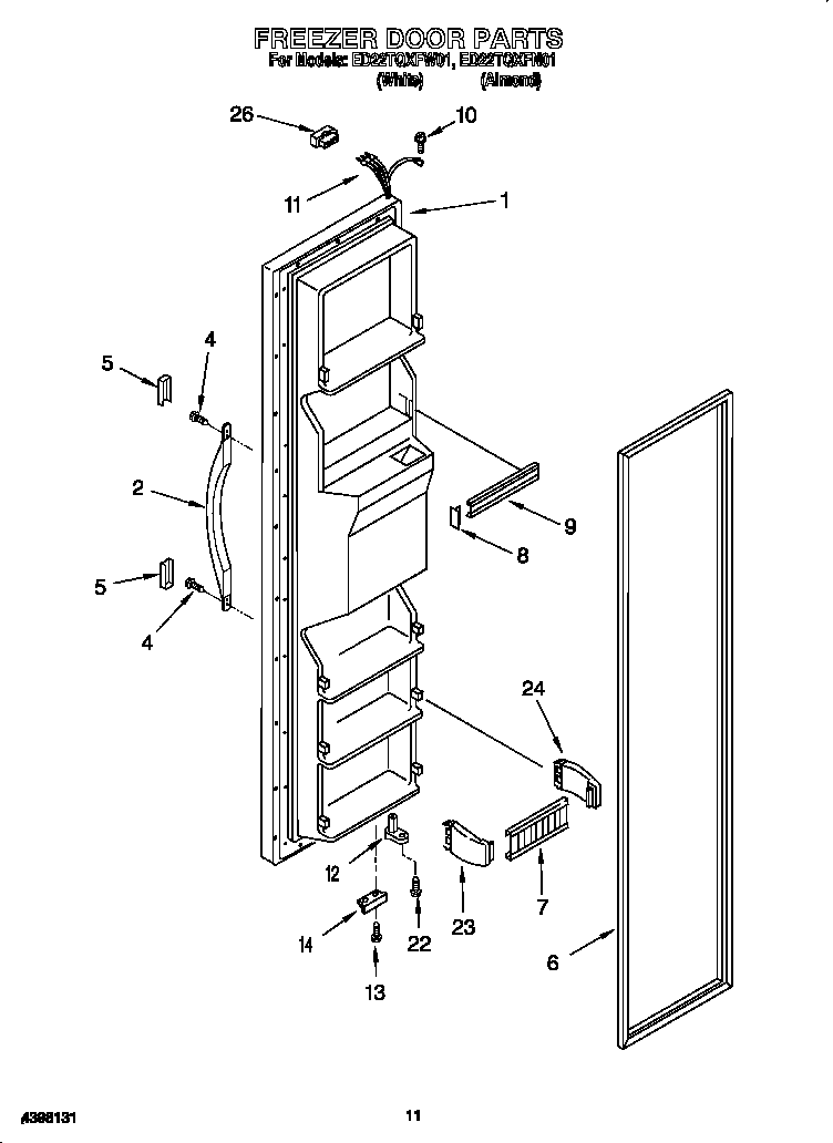 Freezer door