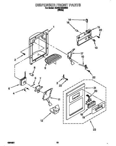 Dispenser front parts