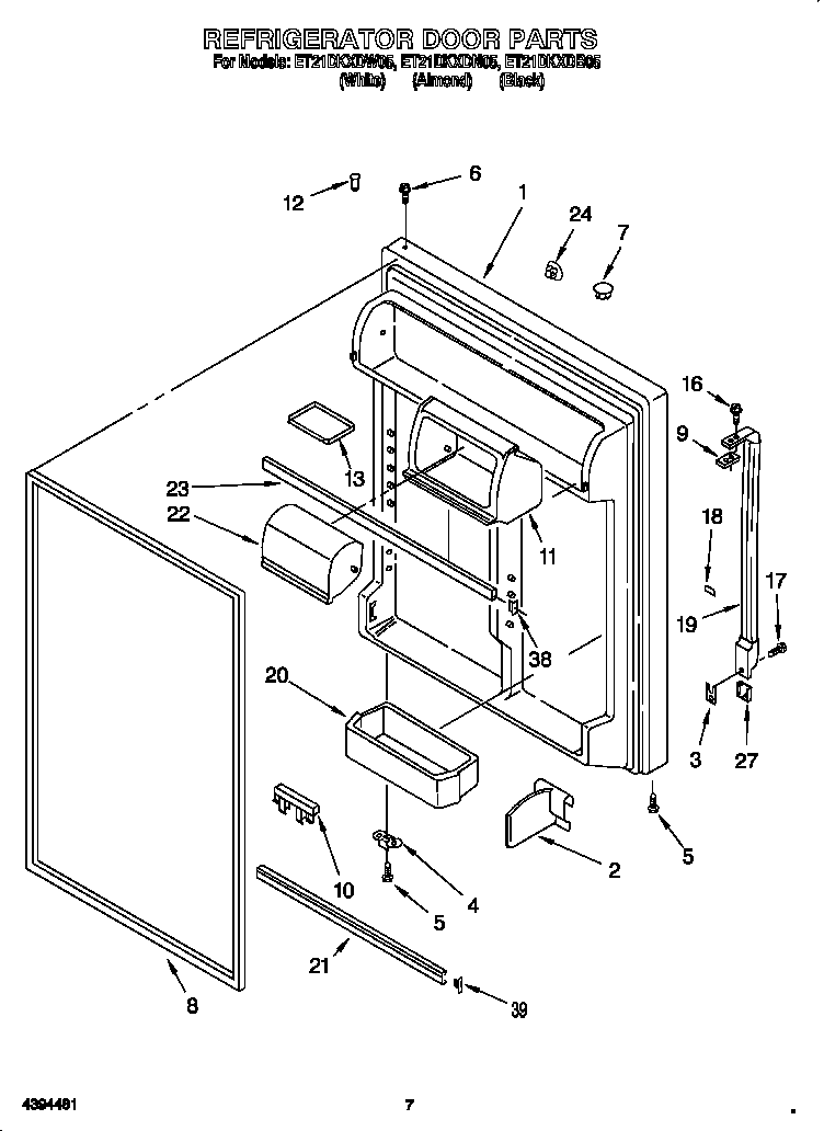 Refrigerator door