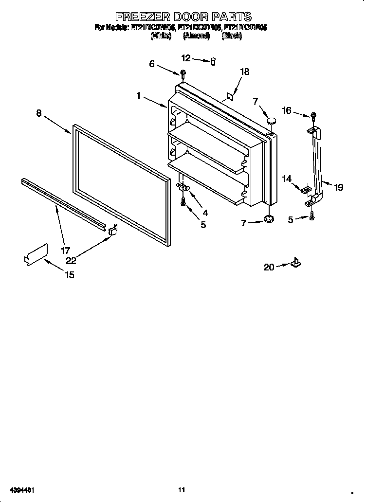 Freezer door