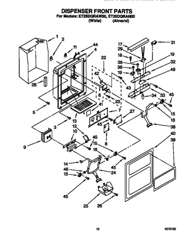 Dispenser front parts