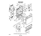 Whirlpool DU7400XS4 door diagram