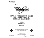 Whirlpool SF302BEWW1 cover diagram