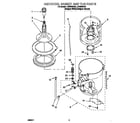 Whirlpool LCR5232DQ4 agitator, basket and tub diagram