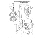 Whirlpool LCR7244DQ4 agitator, basket and tub diagram