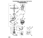 Whirlpool LCR7244DZ4 transmission, motor and pump diagram