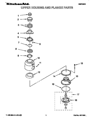 Upper housing and flange