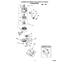 KitchenAid KCDC150G lower house and motor diagram