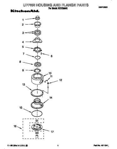 Upper housing and flange