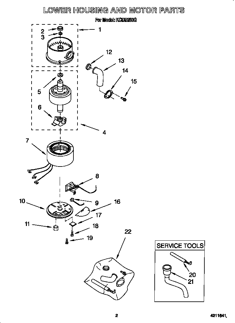 Lower housing and motor