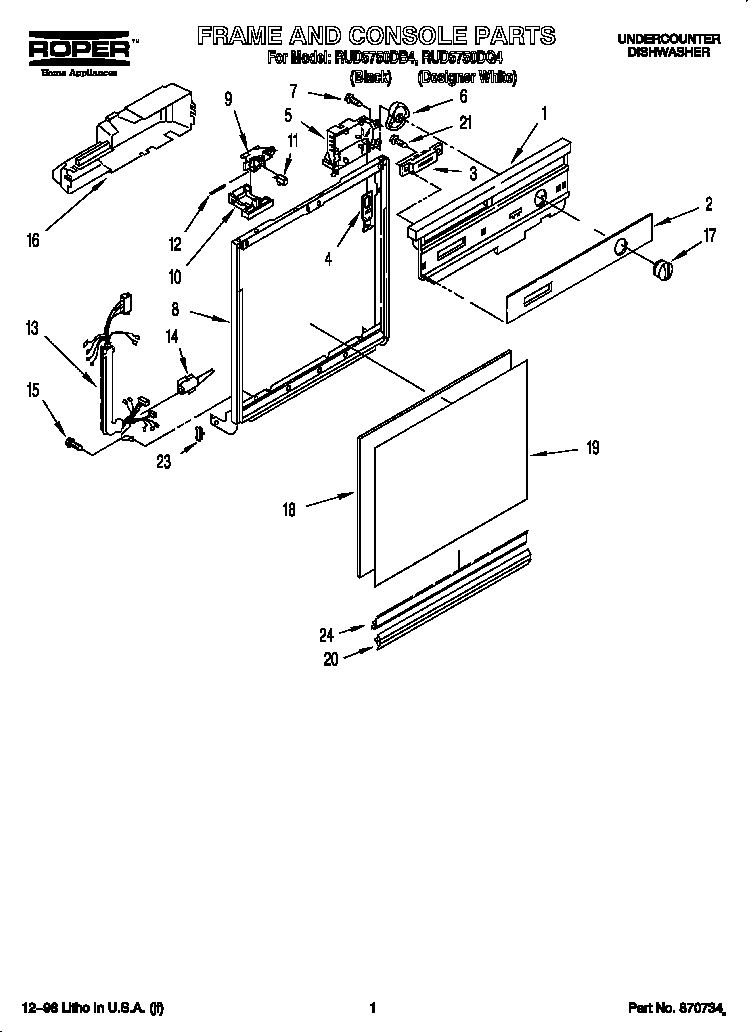 Frame and console