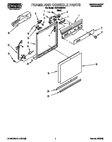 Frame and console