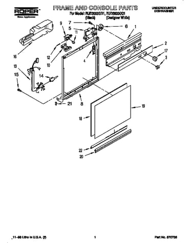 Frame and console