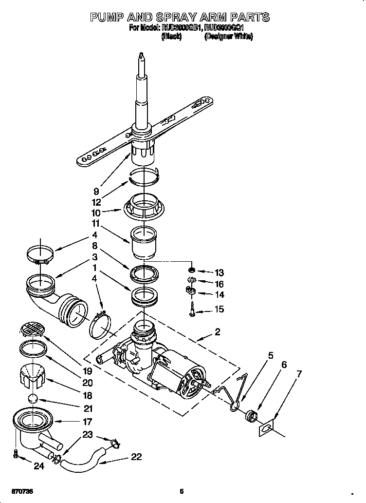 PUMP AND SPRAY ARM