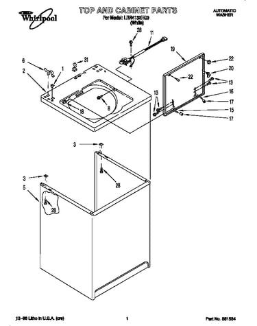 Top and cabinet