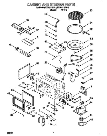 Cabinet and stirrer