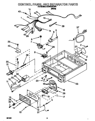 Control panel and separator