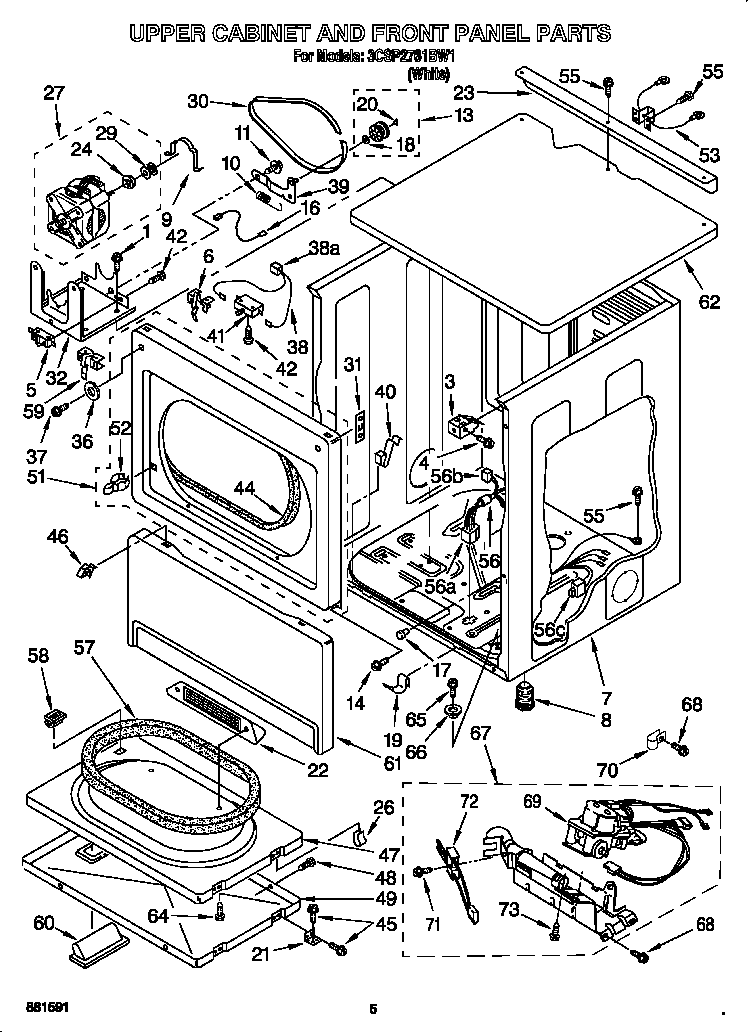 UPPER CABINET AND FRONT PANEL