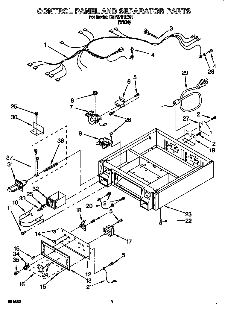 Control panel and separator