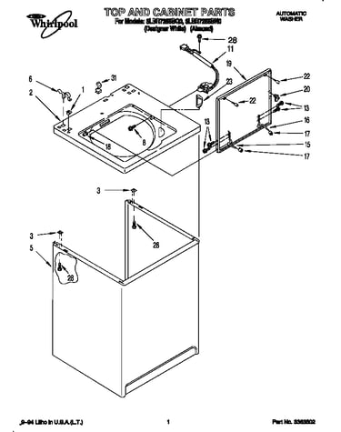 Top and cabinet