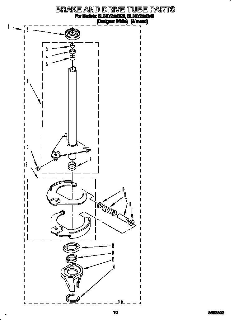 Brake and drive tube