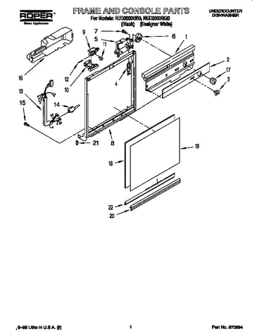 Frame and console