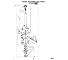 Whirlpool 6LBR5132BW1 brake and drive tube diagram